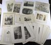 Collection of approximately 80 etchings, engravings and mezzotints.